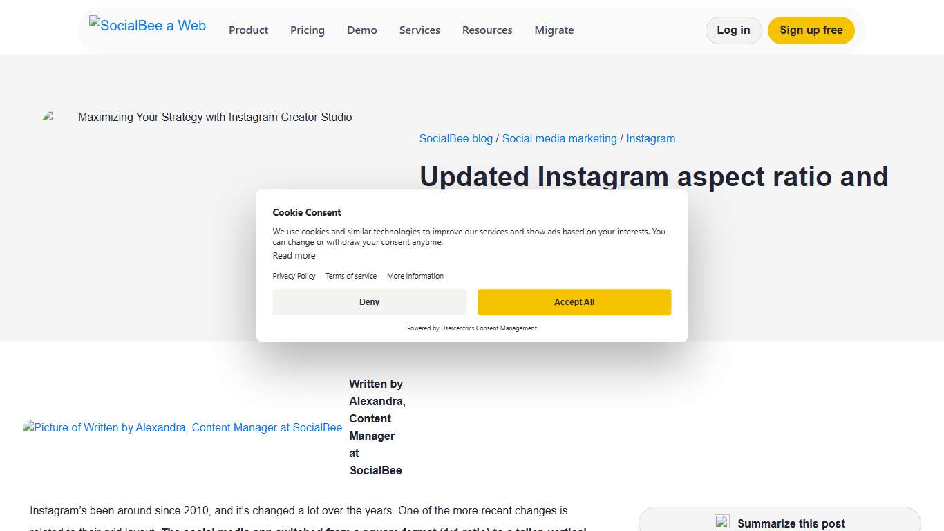 Updated Instagram aspect ratio and image size for 2026 - SocialBee